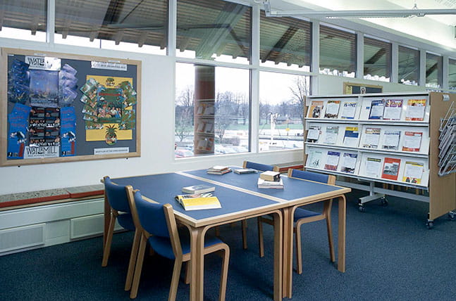 Newbury Library Table and Shelves