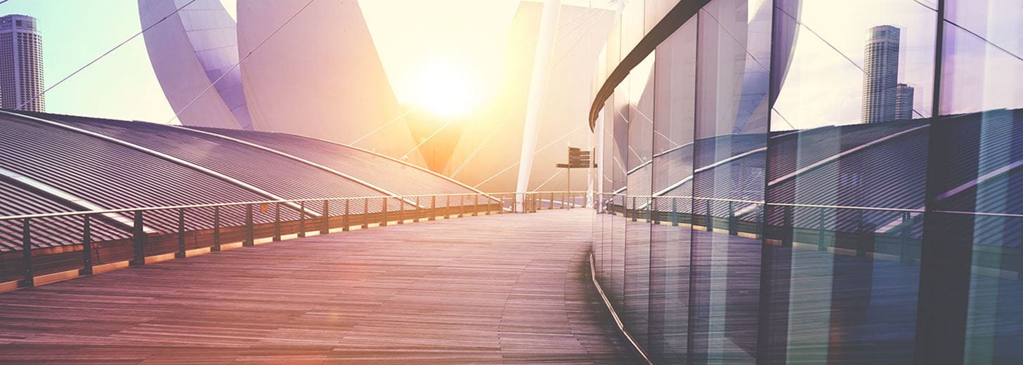 Interesting architechture with various shapes