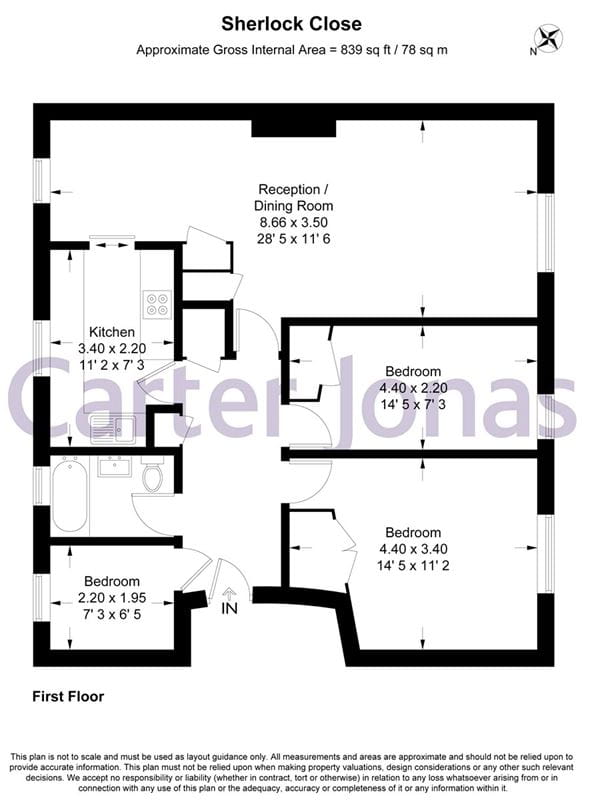 3 bedroom flat, Sherlock Close, Cambridge CB3 - Sold STC