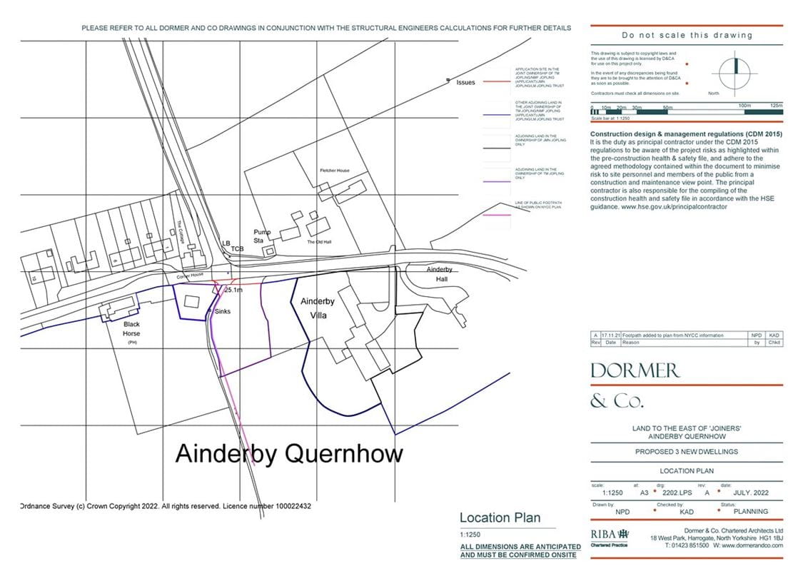  bedroom development plot, Land To The South Of The B6267, Ainderby Quernhow YO7 - Sold STC