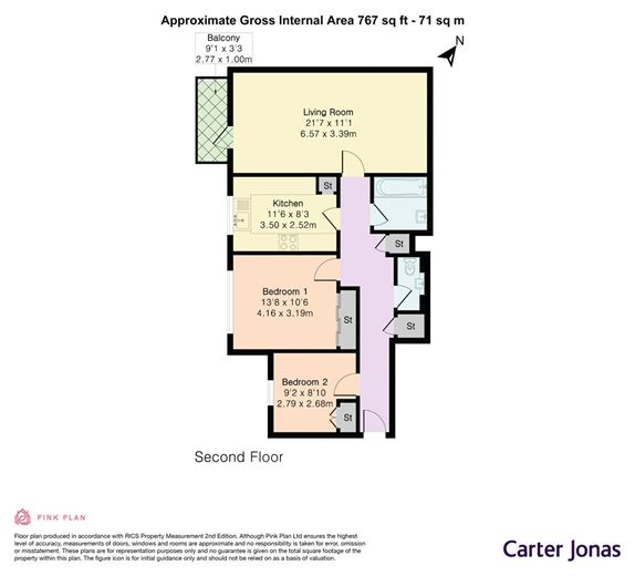 2 bedroom flat, Cunliffe Close, Oxford OX2 - Available