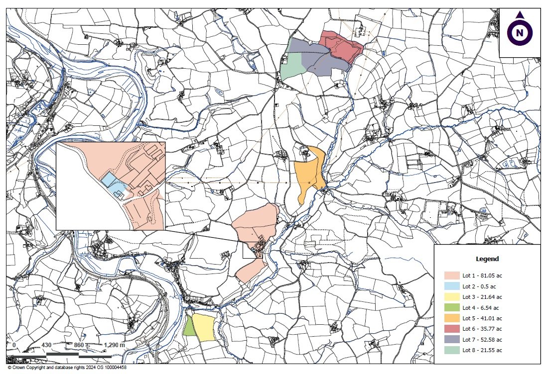 41 acres Land, Lot 5: Land At Great Huxhill Farm, Weare Giffard EX39 - Sold STC