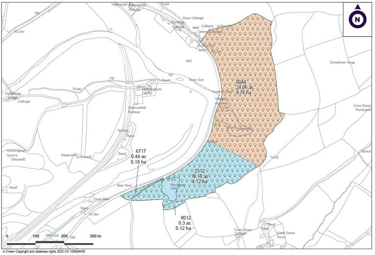 24.1 acres Land, Bampton, Tiverton EX16 - Available