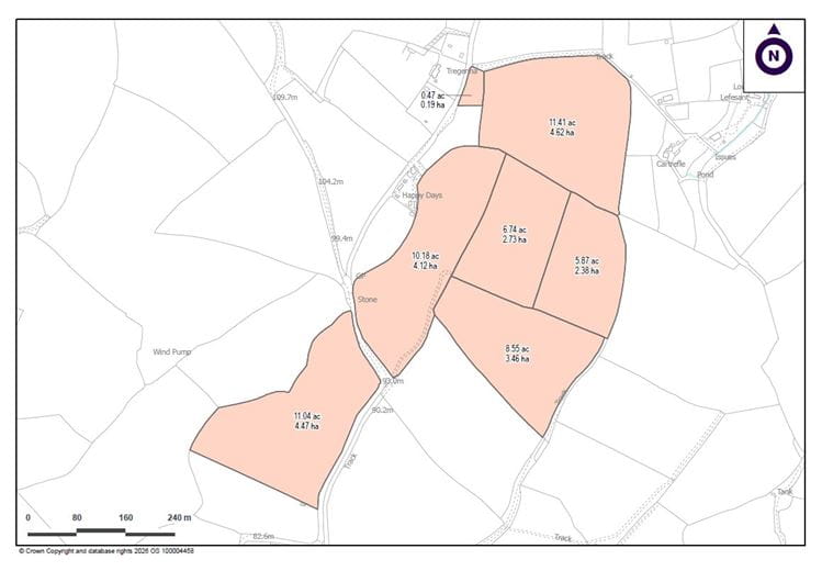 54.3 acres Land, London Apprentice, St. Austell PL26 - Available